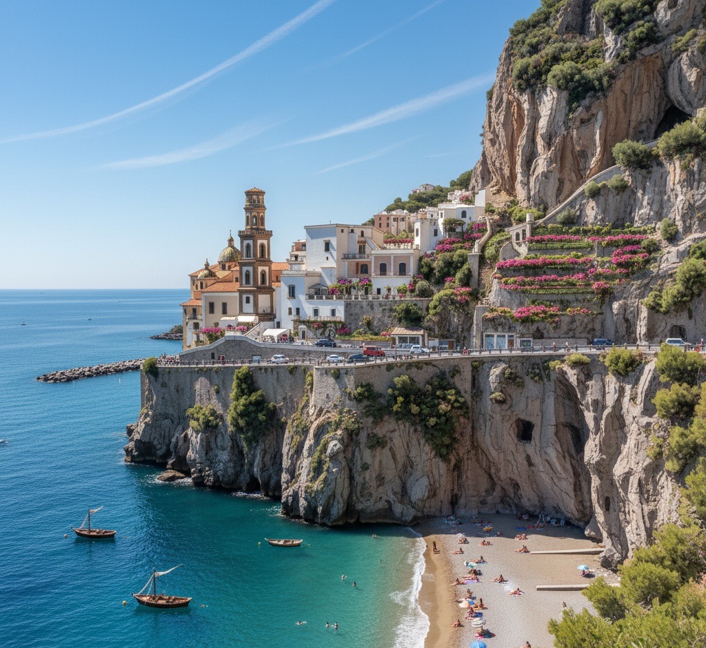 Amalfi-part Salerno utazás