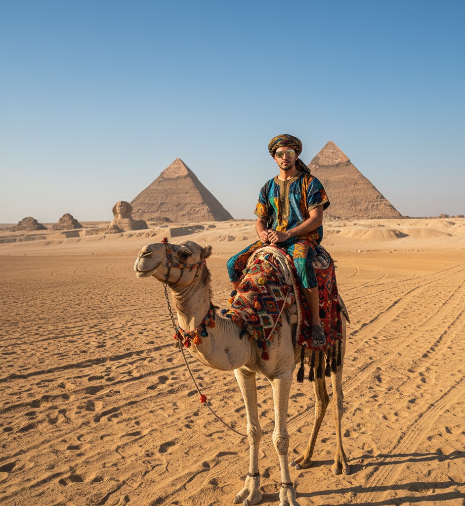 Egyiptomi piramisok Gíza utazás repülővel