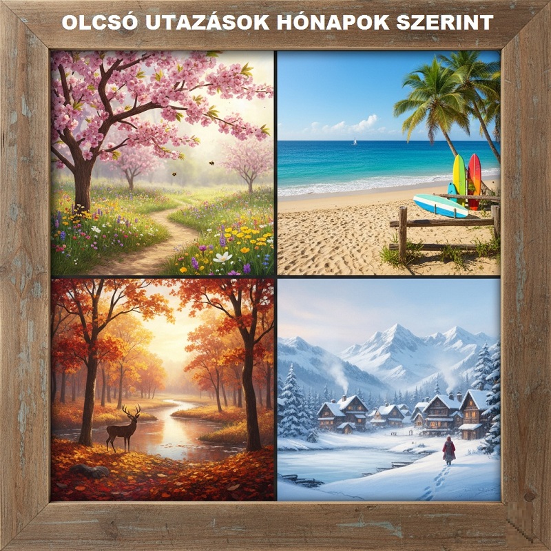 OLCSÓ UTAZÁSOK HÓNAPOK SZERINT