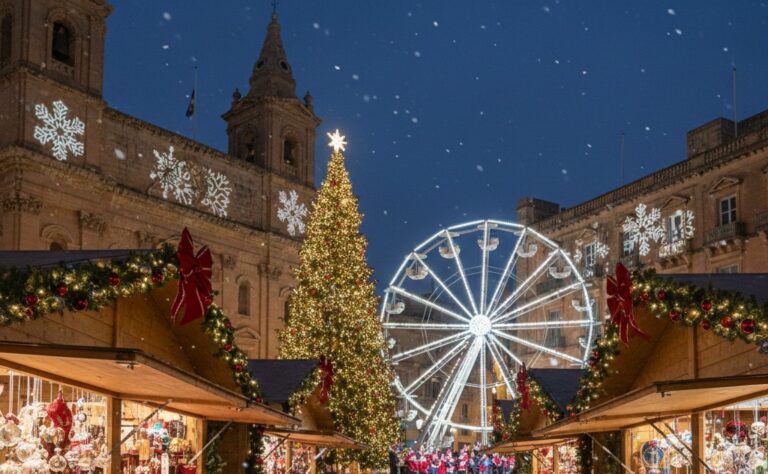 Málta adventi utazás - Valletta karácsonyi vásár