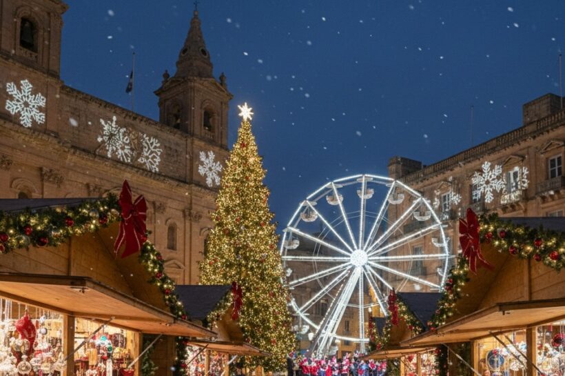 Málta adventi utazás - Valletta karácsonyi vásár