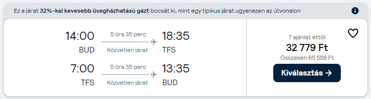 Tenerife olcsó repülőjegy