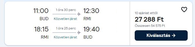 Rimini olcsó repülőjegy