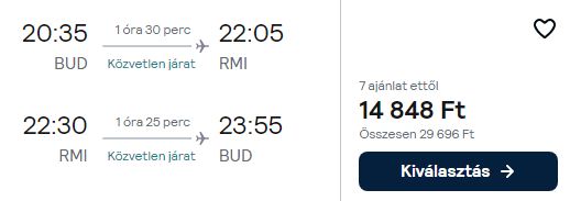 Rimini olcsó repülőjegy